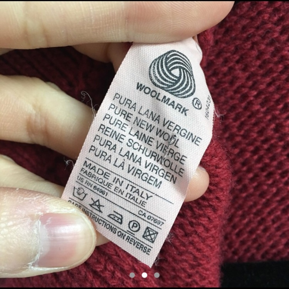 United Colors Of Benetton Long Red Knit Cardigan Coat - Picture 3 of 3